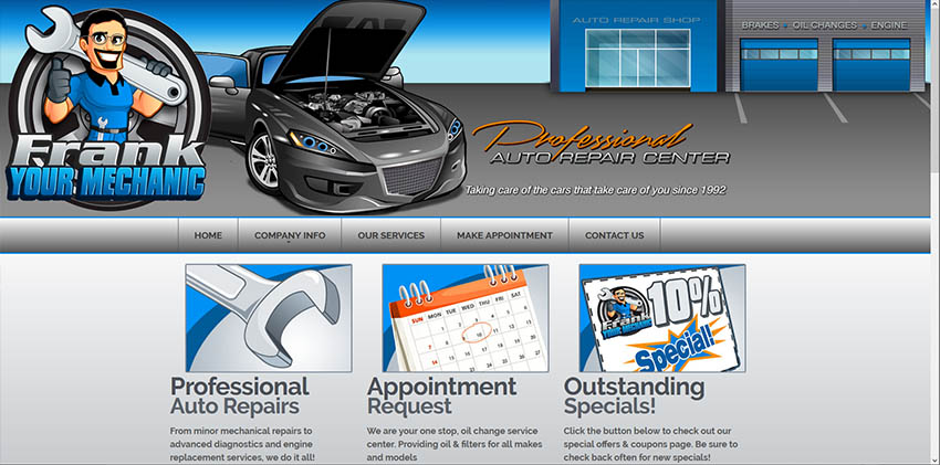 Auto Repair Website 9